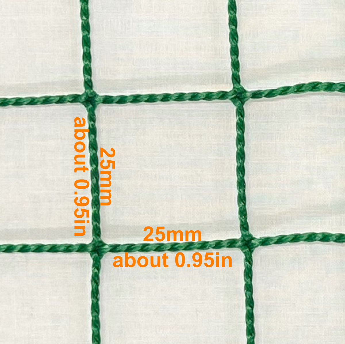 36-Ply Knotted Golf Net – 25 mm Mesh | Green