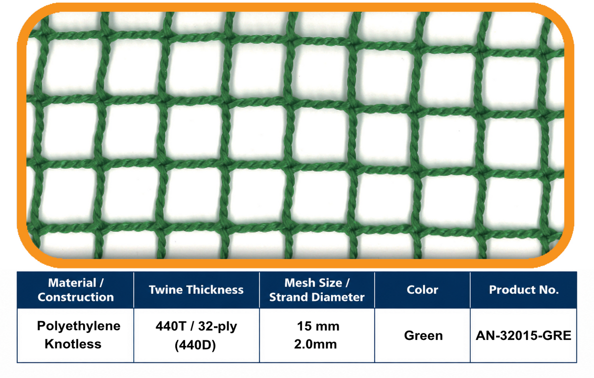 32-Ply Net – 15 mm Mesh | Green